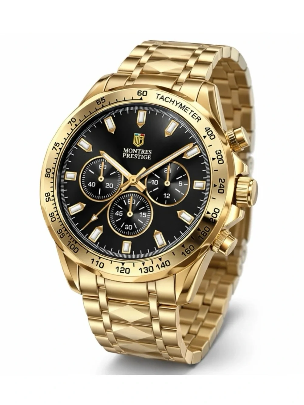 Montres Prestige Men's Watch - 44mm, Gold (MPW-0334)